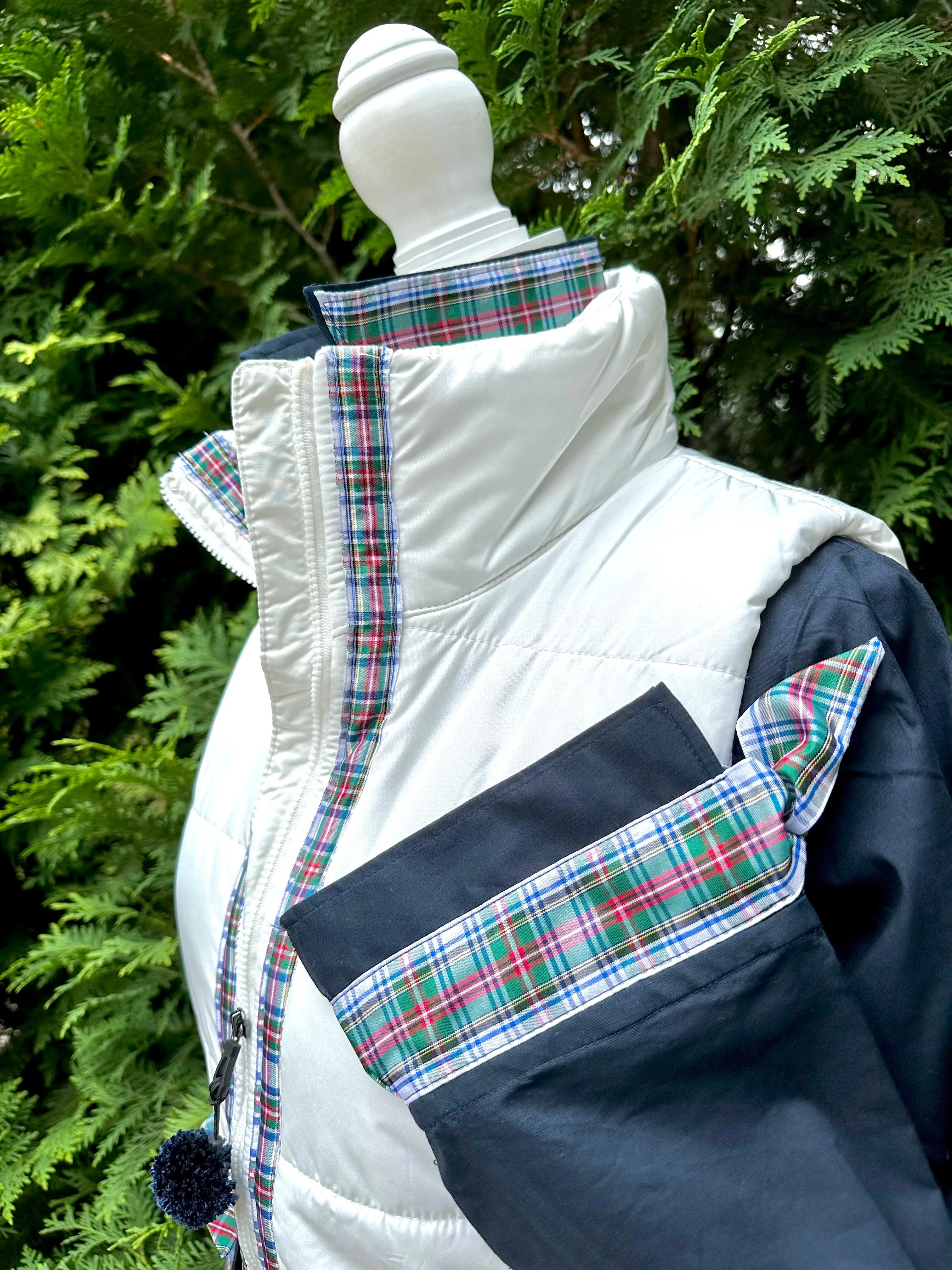 SALE - XS, S & XL ONLY - Maggie May Ribbon Puffer Vest (PF38) *FINAL SALE*
