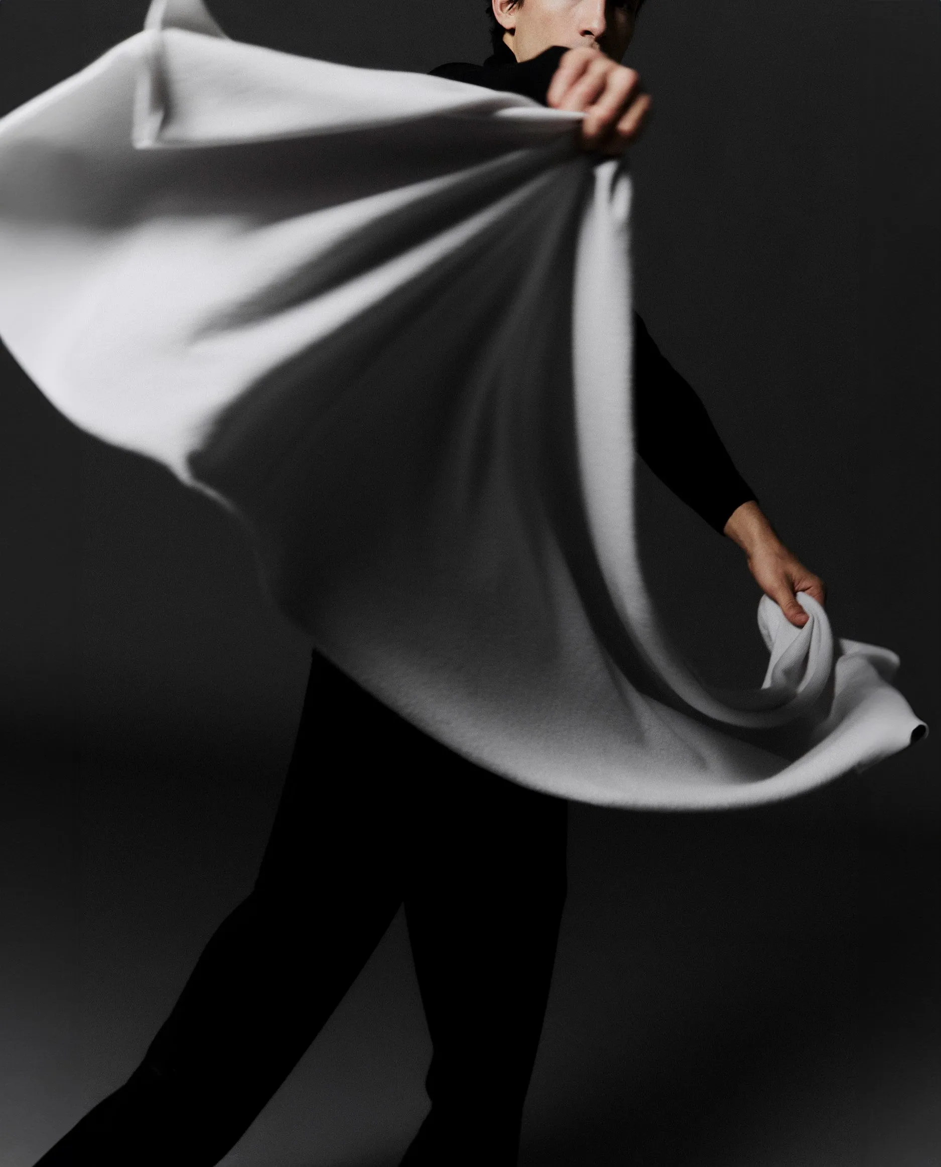 Schal aus Cashmere in Schwarz