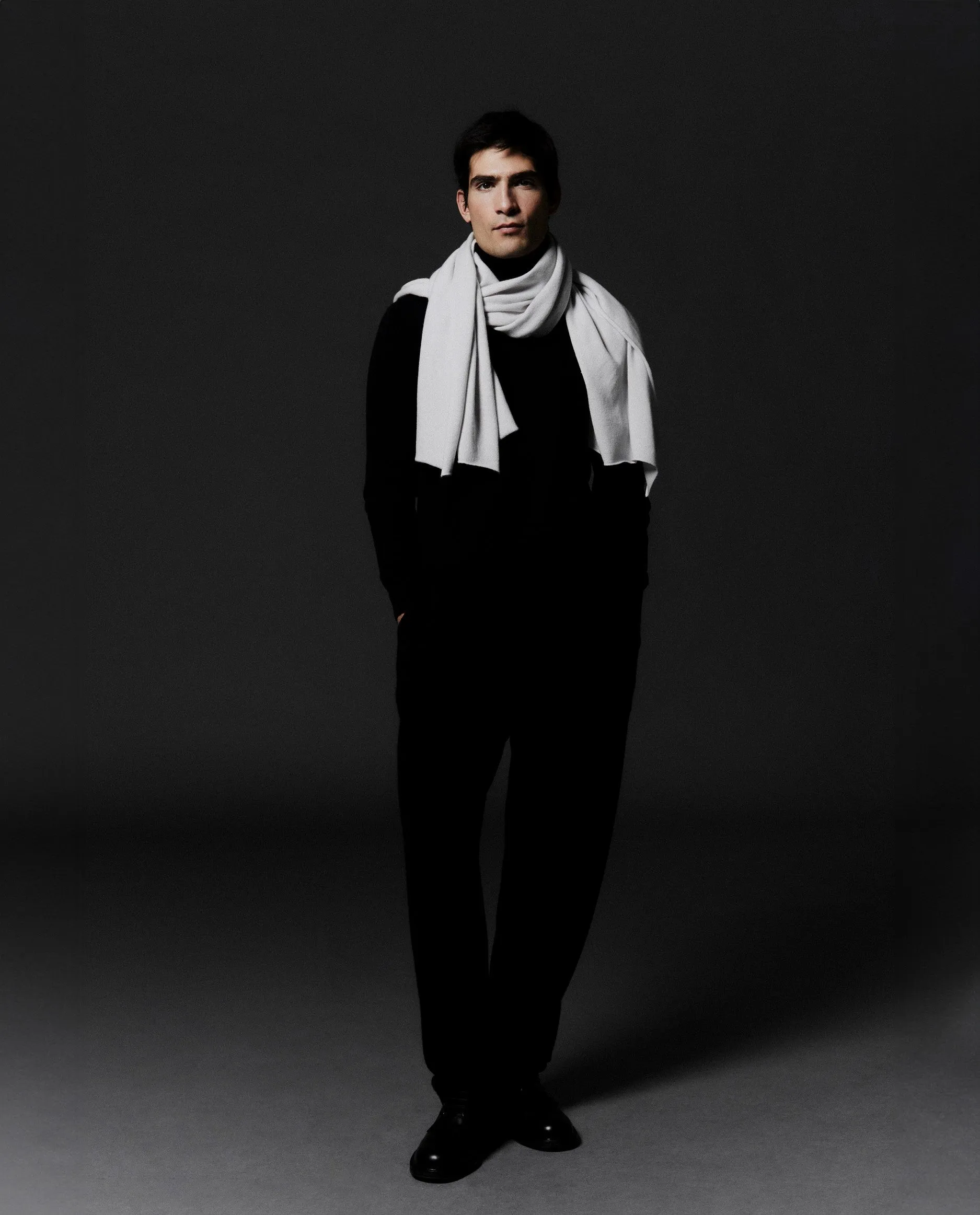 Schal aus Cashmere in Schwarz
