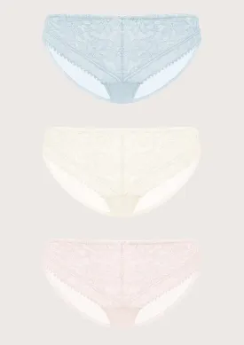 Silene Sheer Lace Hipster Underwear 3 Pack