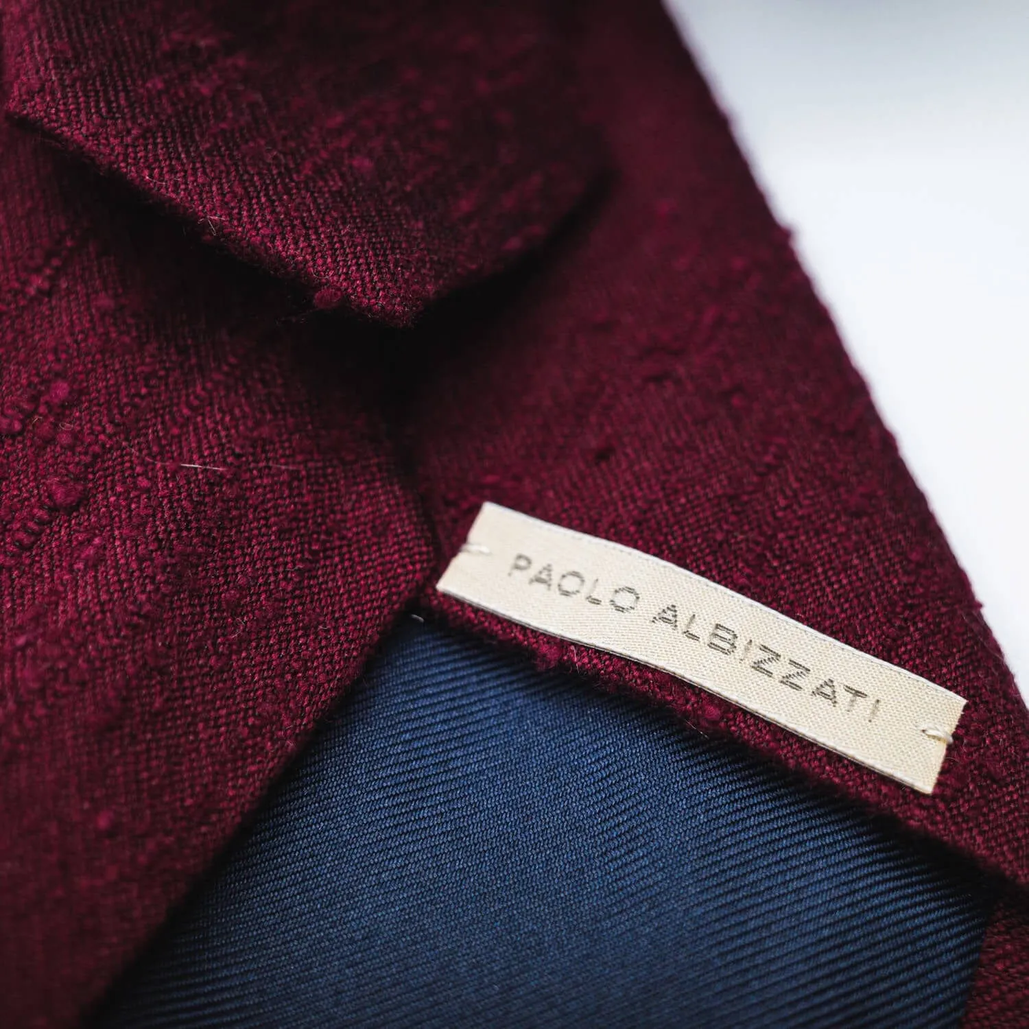 Silk Shantung Tie - Bordeaux