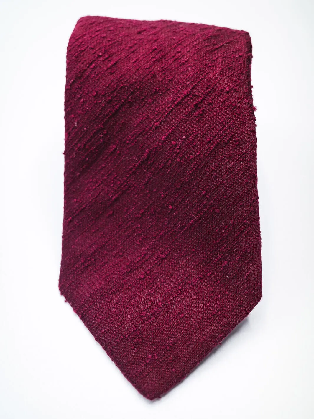 Silk Shantung Tie - Bordeaux