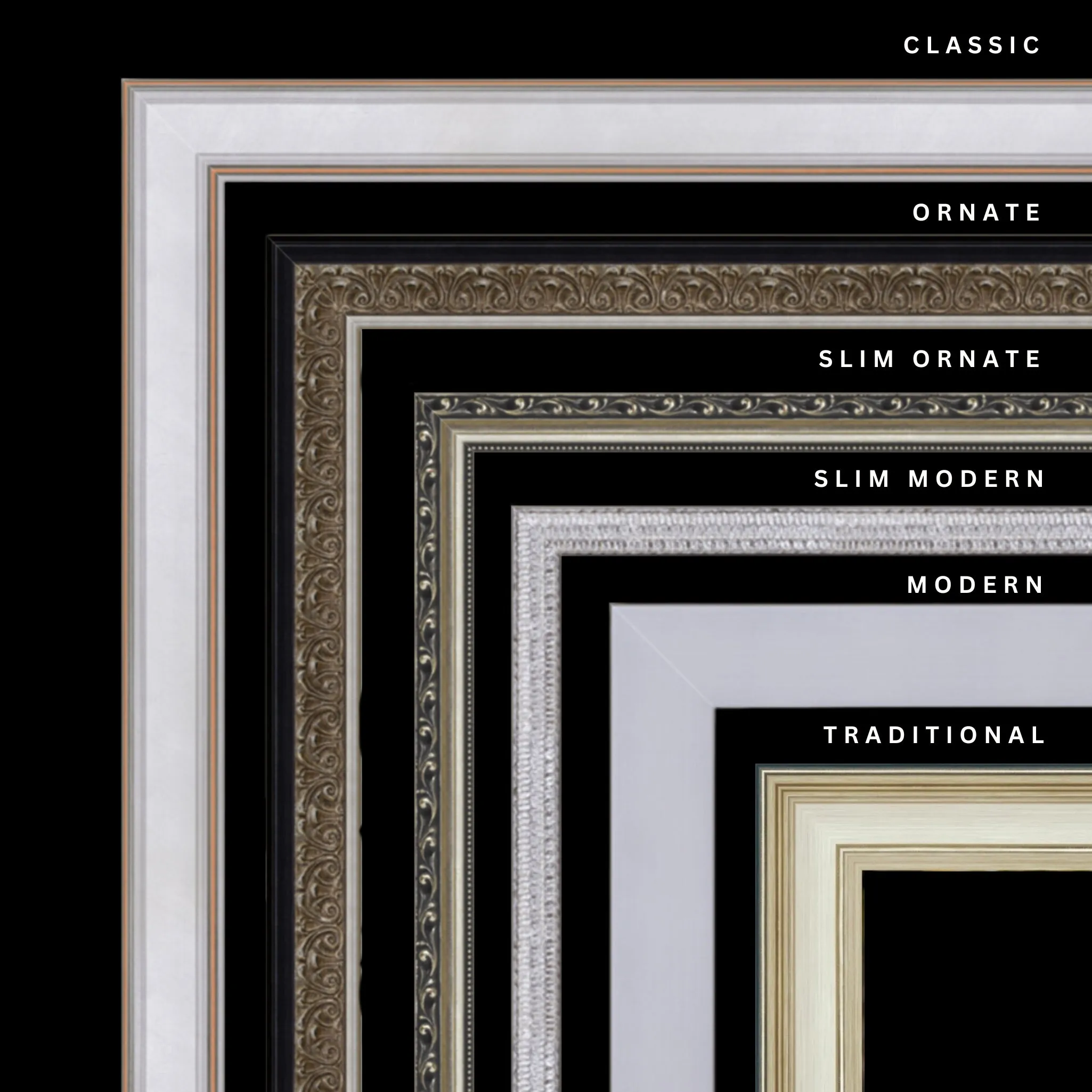 Silver 32x27 Picture Frame Ornate Traditional Classic Antique