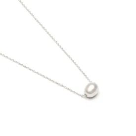 Sterling Silver Pendant Necklace With Freshwater Pearl
