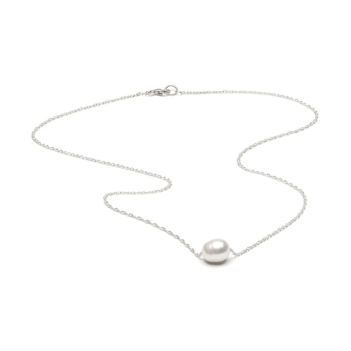 Sterling Silver Pendant Necklace With Freshwater Pearl