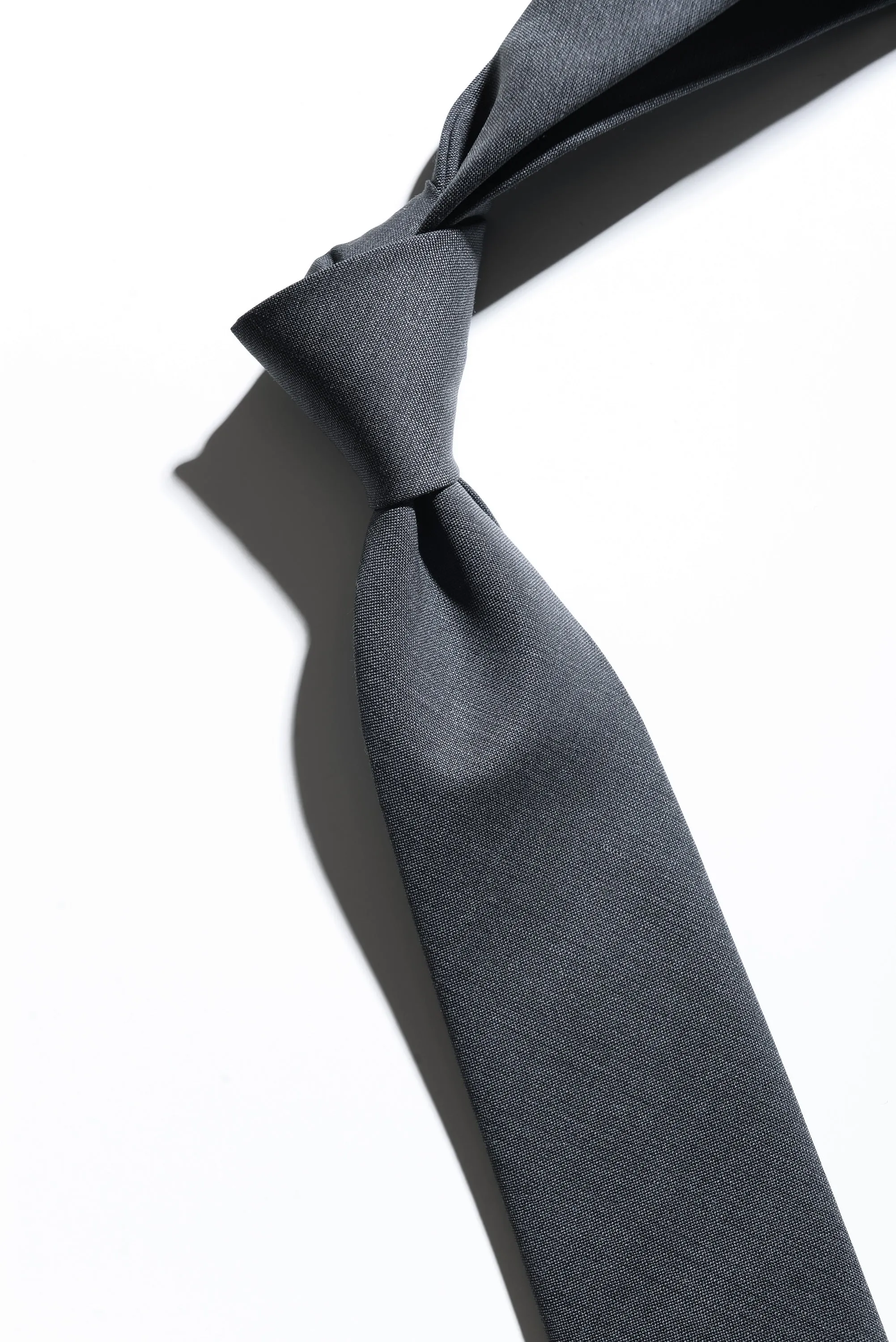 Super Fine Wool & Mohair Necktie - Petrol Gray