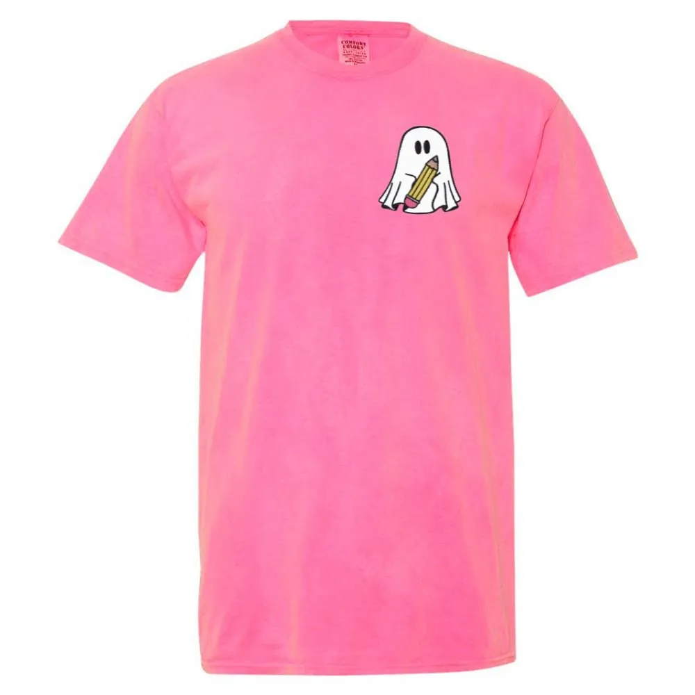 'Teacher Ghost' Embroidered T-Shirt