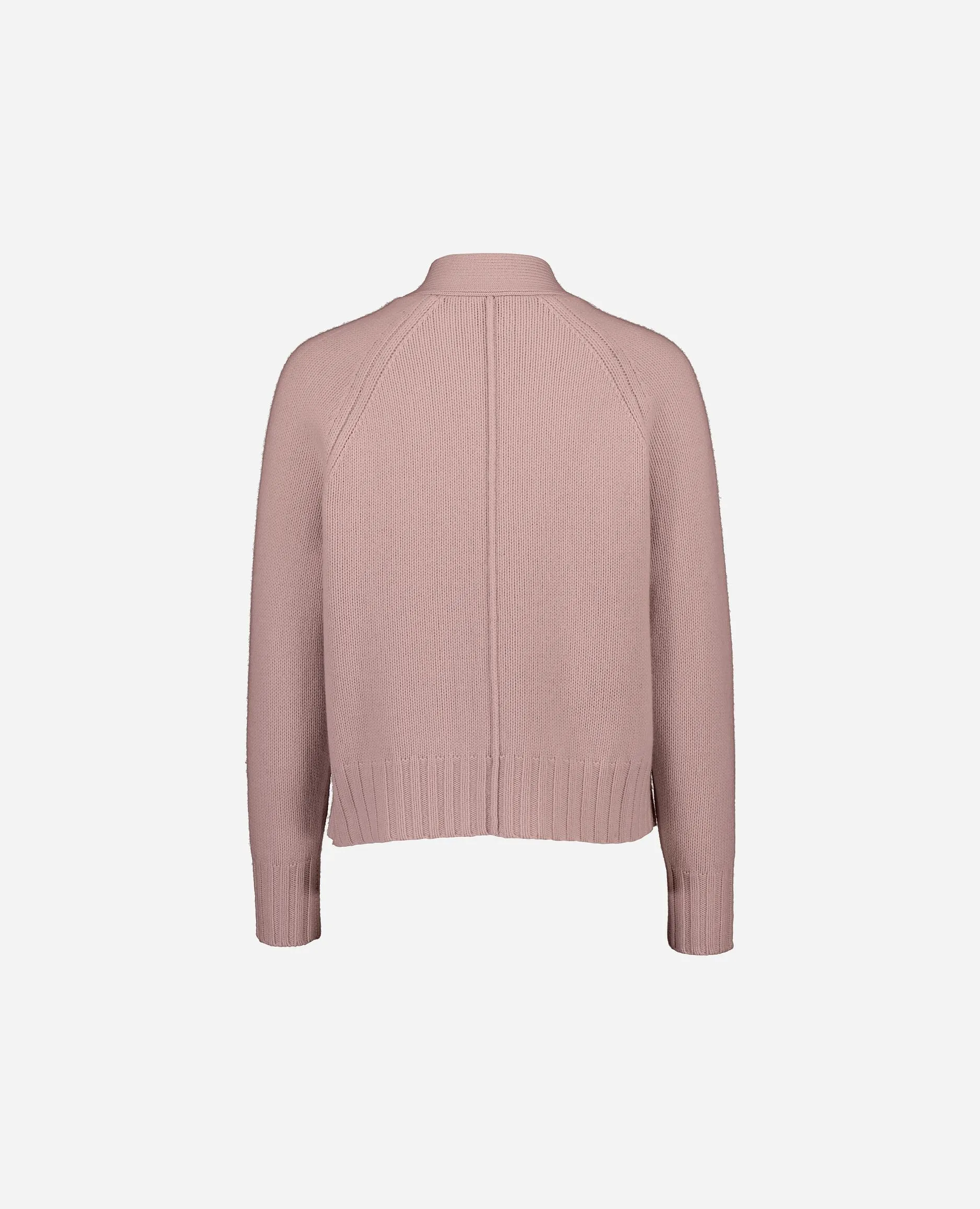 V-Strickjacke aus Cashmere-Mischung in Rose