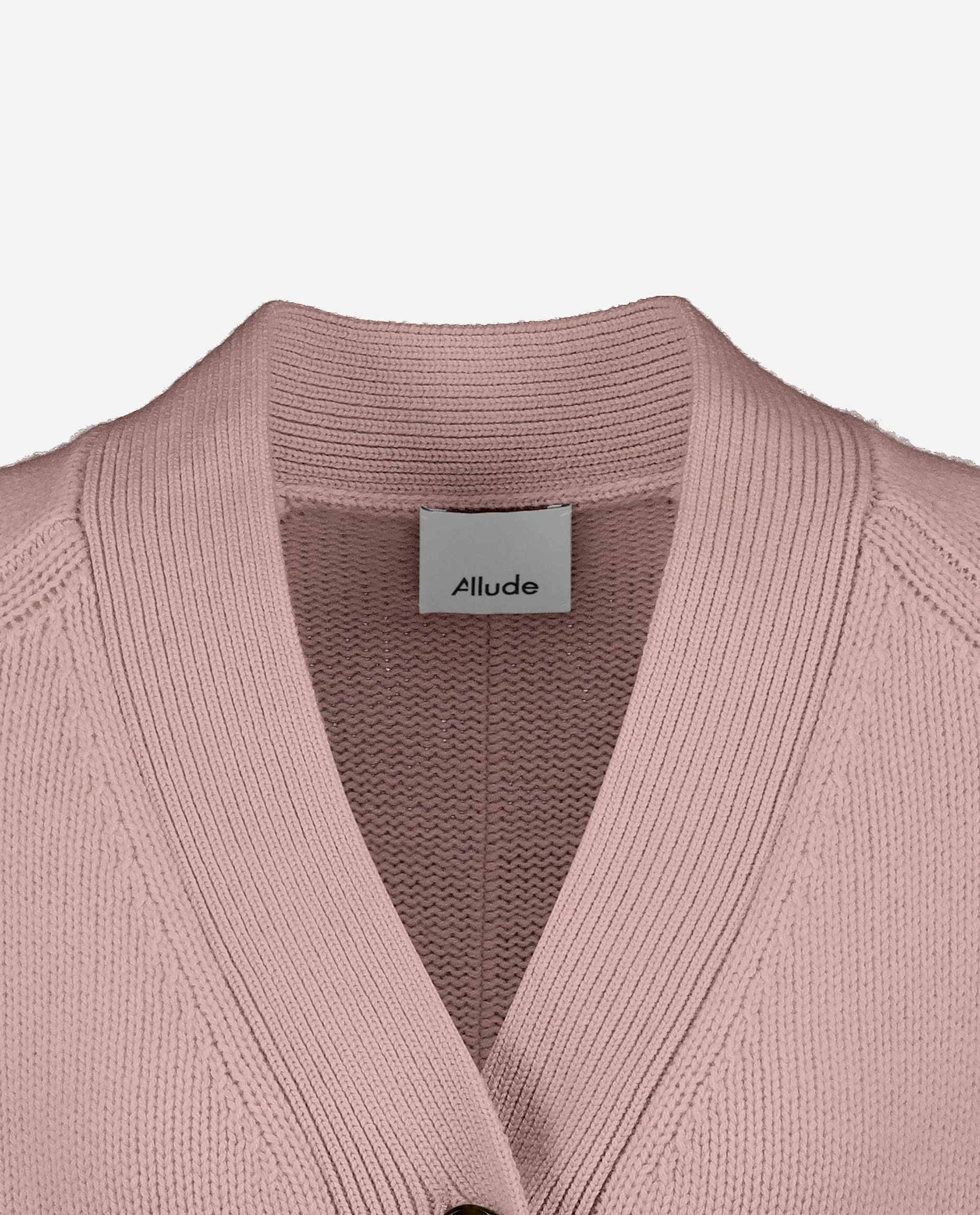 V-Strickjacke aus Cashmere-Mischung in Rose