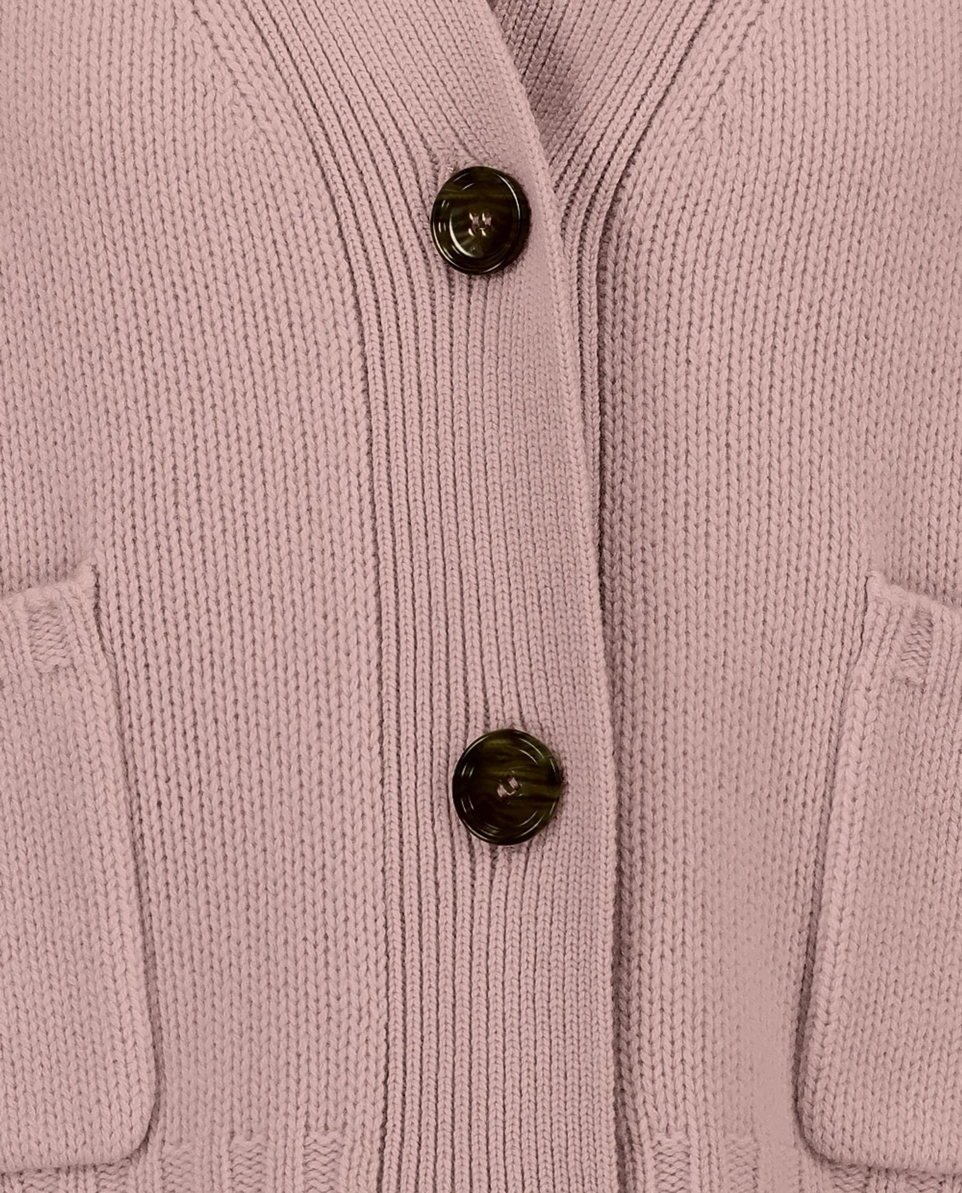 V-Strickjacke aus Cashmere-Mischung in Rose