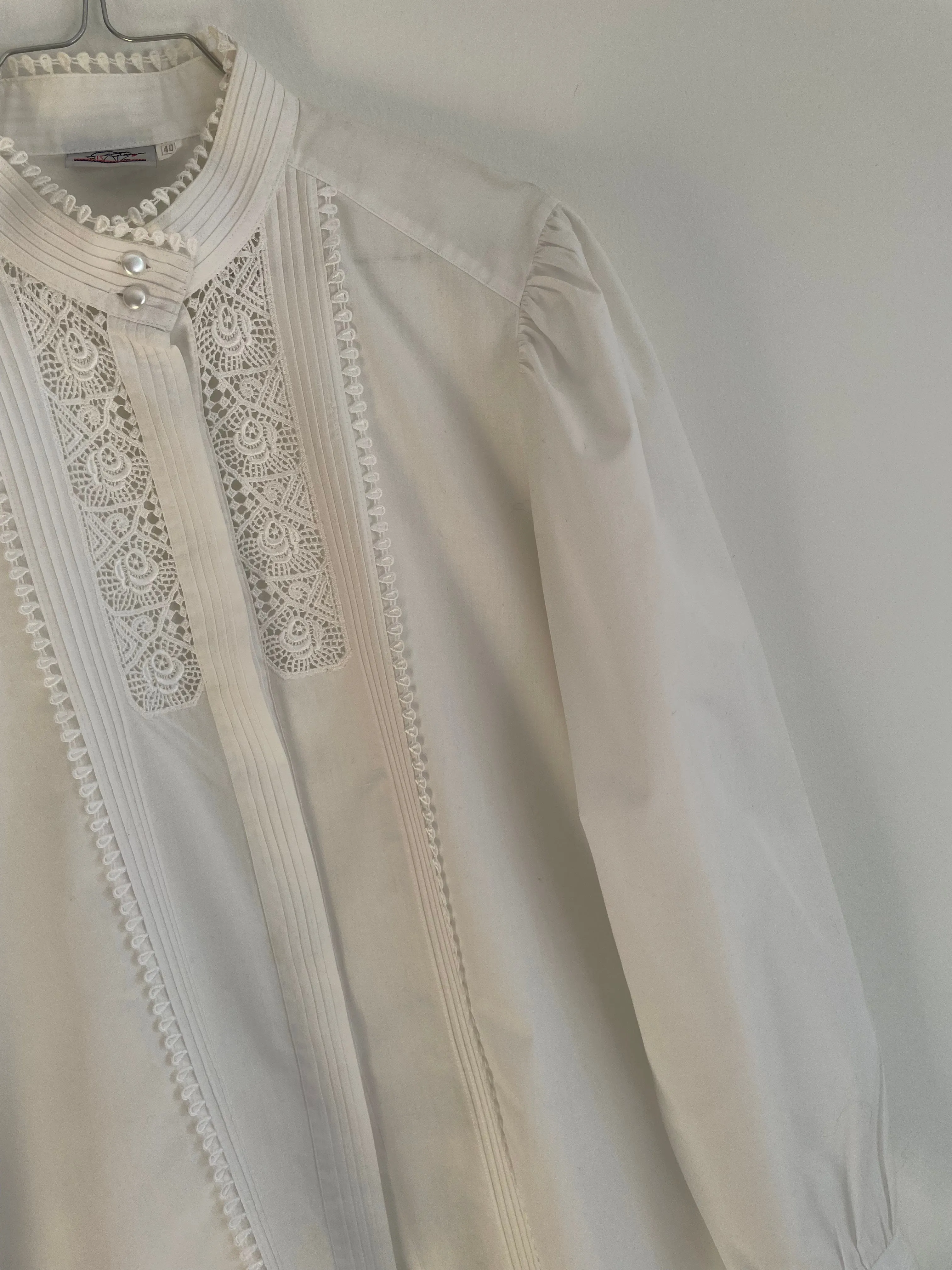 White lace shirt