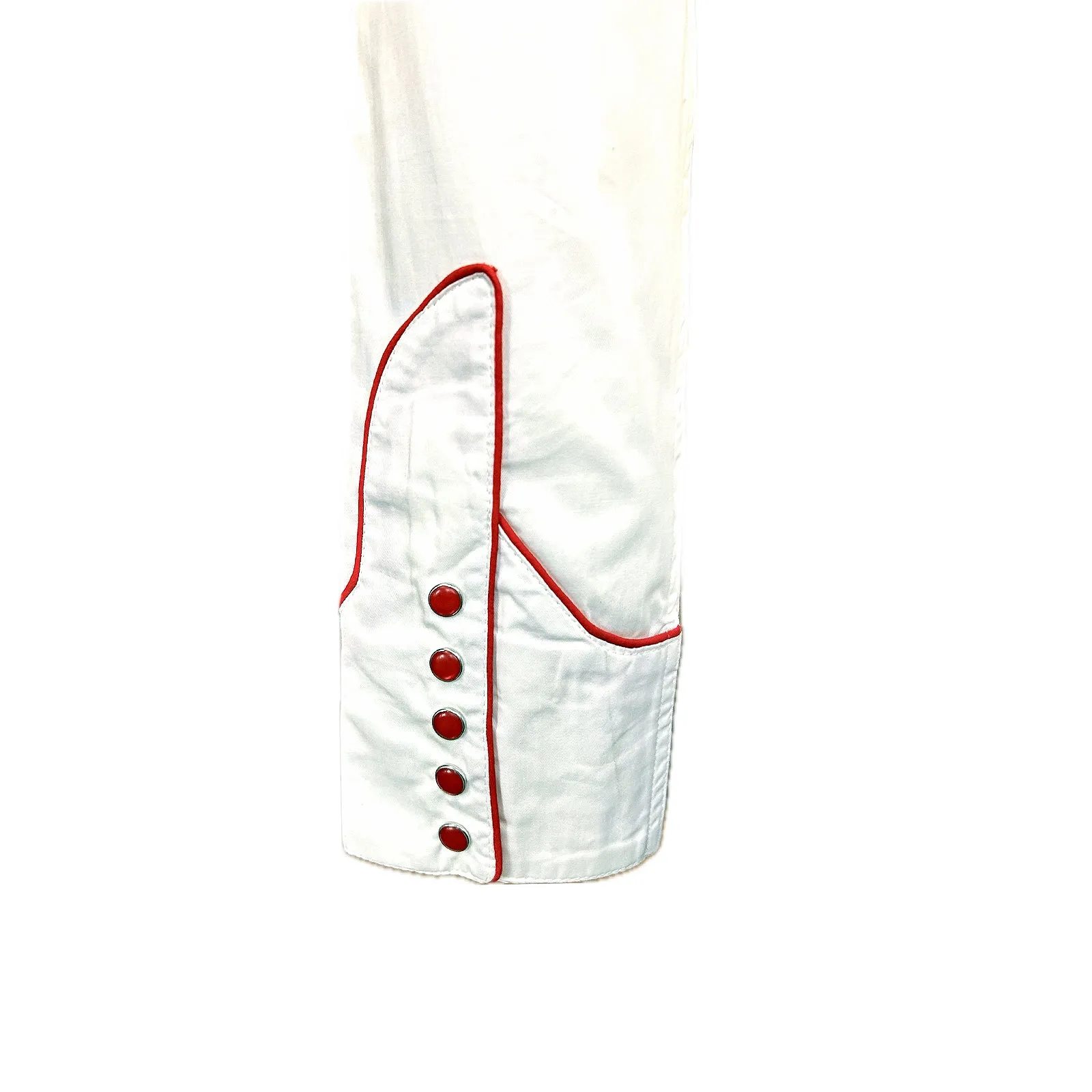 Women's Vintage Ivory Floral Embroidered Western Shirt