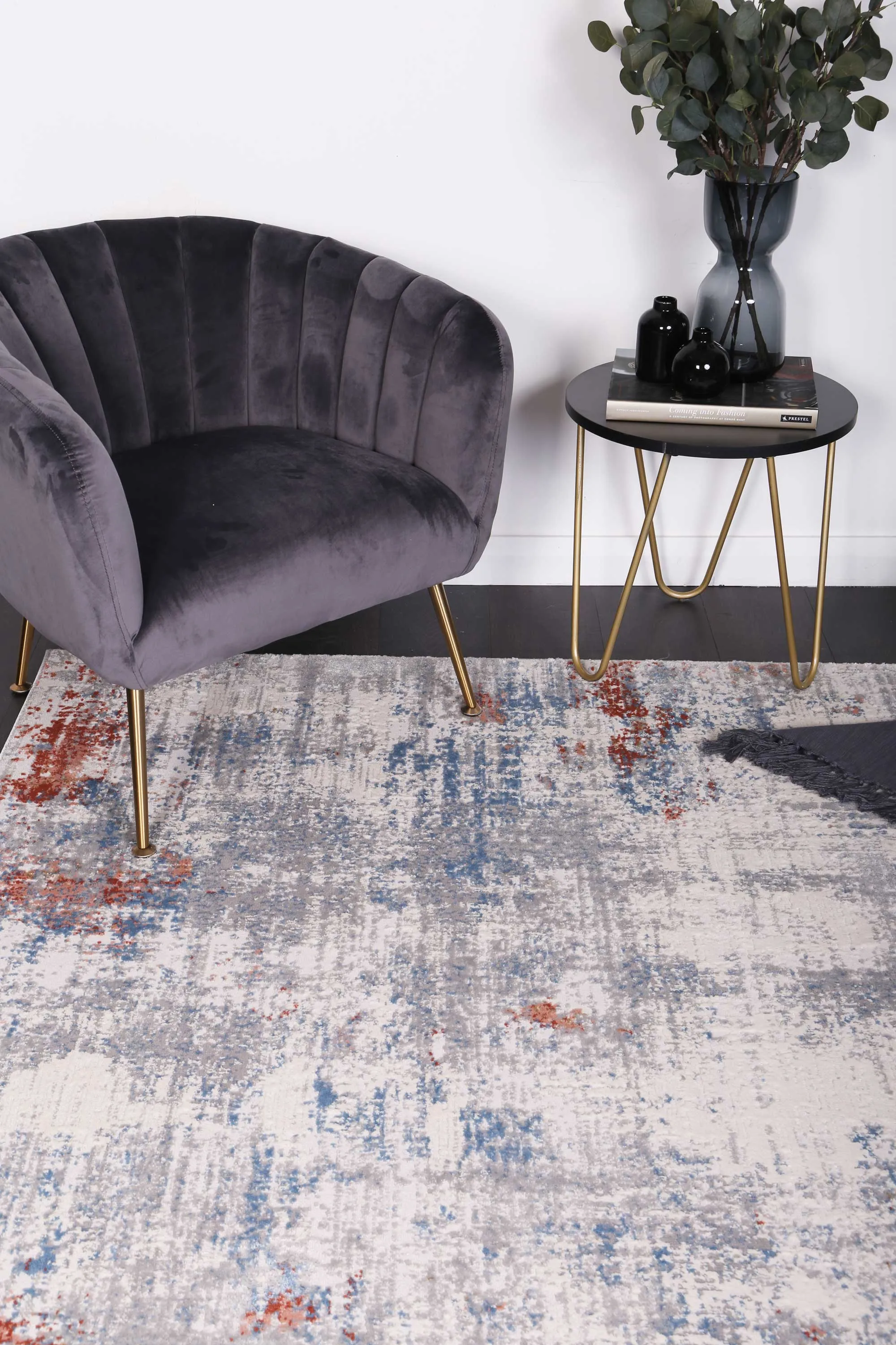 Yasmine Grey Multi Modern Rug